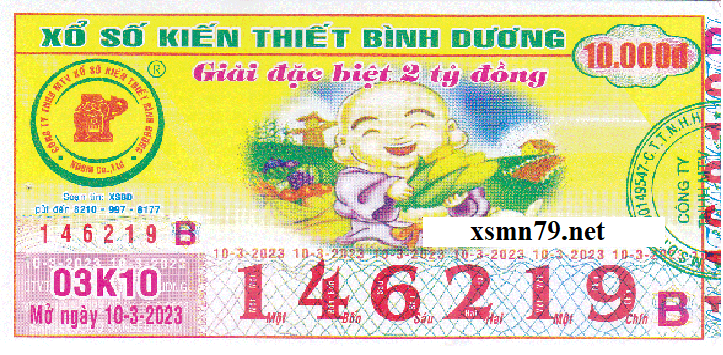 Ảnh chi tiết vé số Xổ Số Kiến thiết Bình Dương
