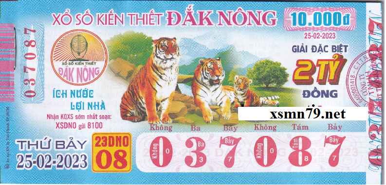 Hình ảnh vé số Đăk Nông mới nhất