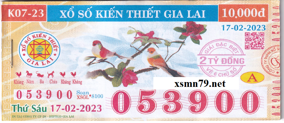 Hình ảnh chi tiết vé số Gia Lai
