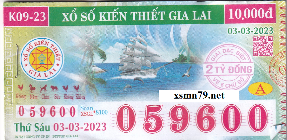 Hình ảnh chi tiết vé số Gia Lai