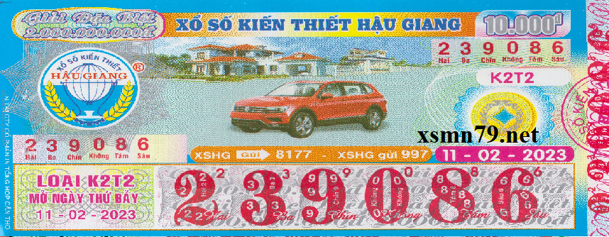 Ảnh chi tiết vé số xổ số Hậu Giang XSHG