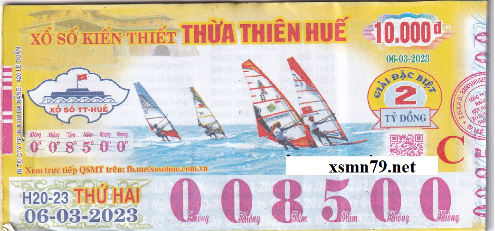 Ảnh chi tiết vé số Huế