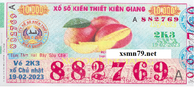 Ảnh chi tiết vé số Kiên Giang