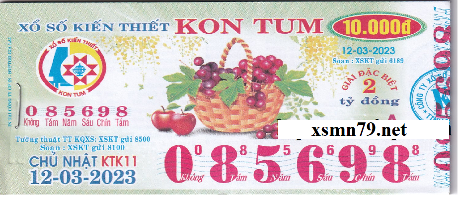 Ảnh chi tiết vé số Kon Tum