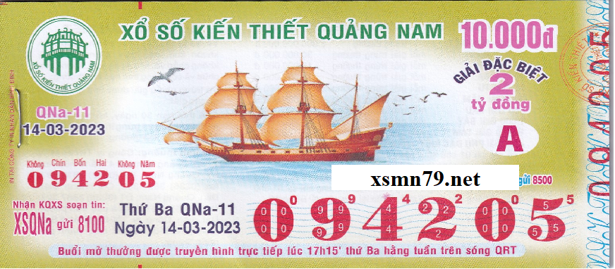 Hình ảnh vé số Quảng Nam chi tiết